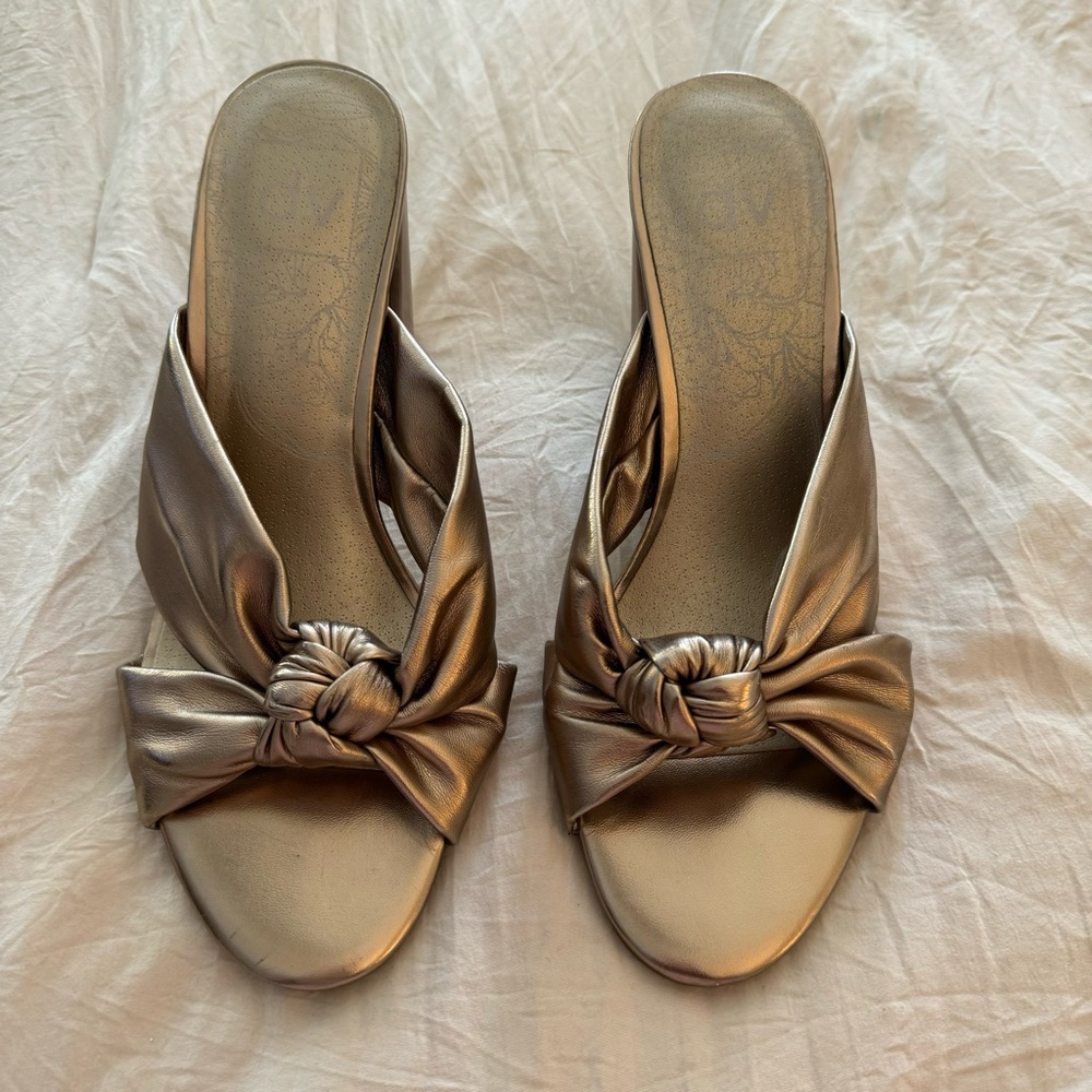Gold DVF heels